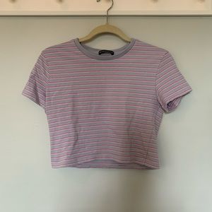 BRANDY MELVILLE striped cropped t